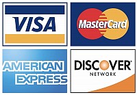 Nous acceptons ces modes de paiement, Visa, MasterCard, American Express, Discover Nerwork,